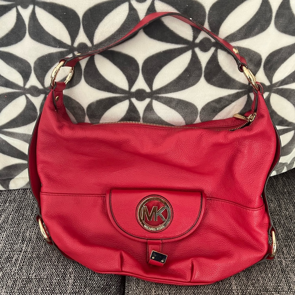 Red Michael Kors Shoulder Bag